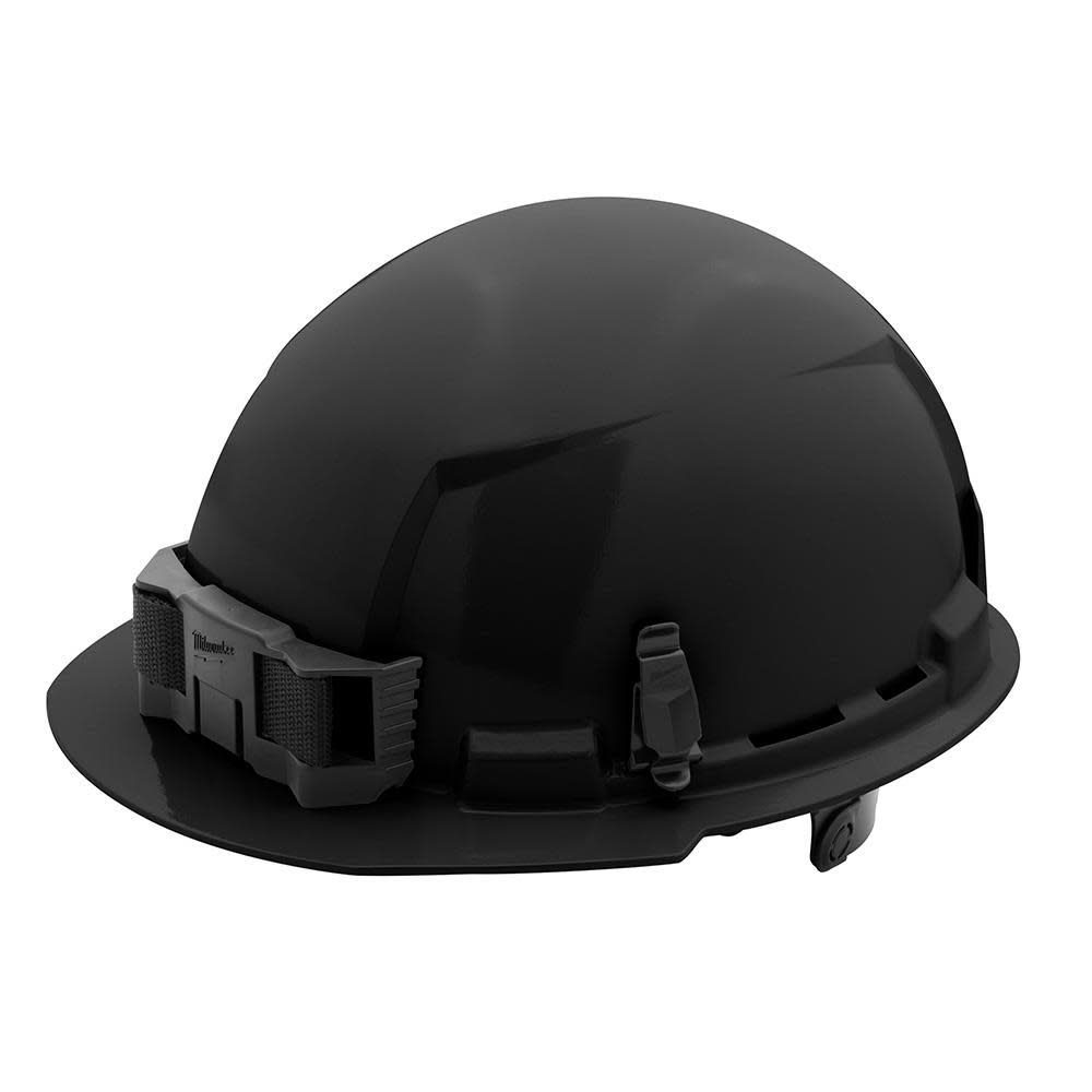 Milwaukee Black Front Brim Hard Hat with 6pt Ratcheting Suspension Type 1 Class E - Ascmtools