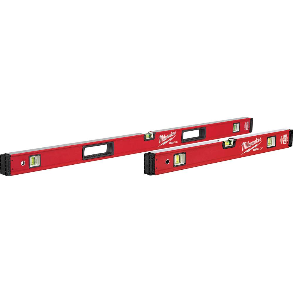 Milwaukee 24 in./ 48 in. REDSTICK Box Level Set - Ascmtools