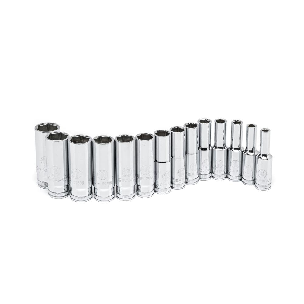 GEARWRENCH 14 Pc 3/8-in Drive 6 Point Deep Metric Socket Set - Ascmtools