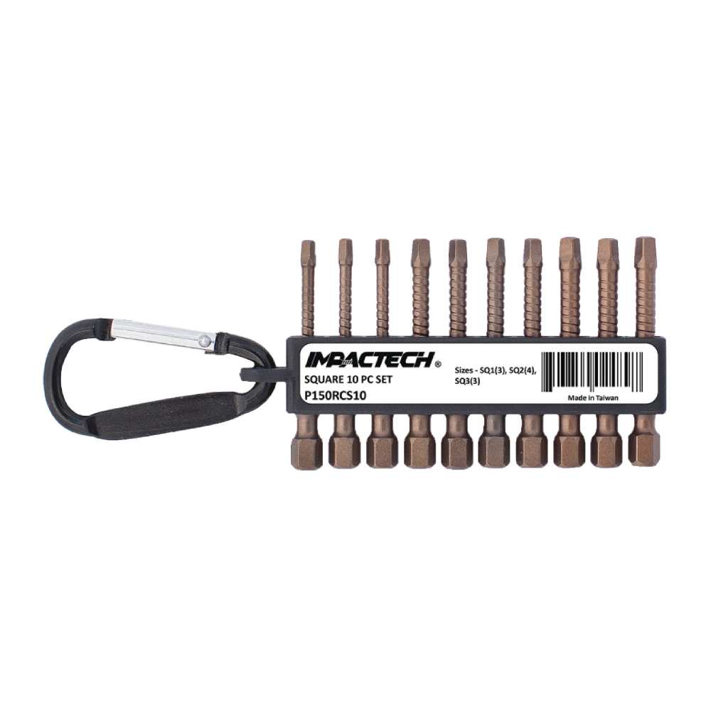 Vega Impactech 2″ Square Driver Bits Set 10pcs - Ascmtools