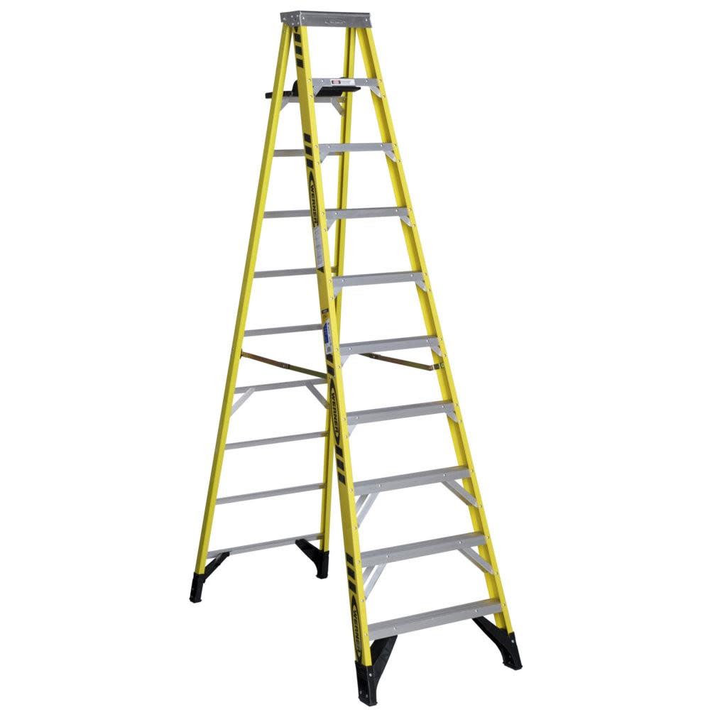 Werner 10 Ft. Type IAA Fiberglass Step Ladder - Ascmtools