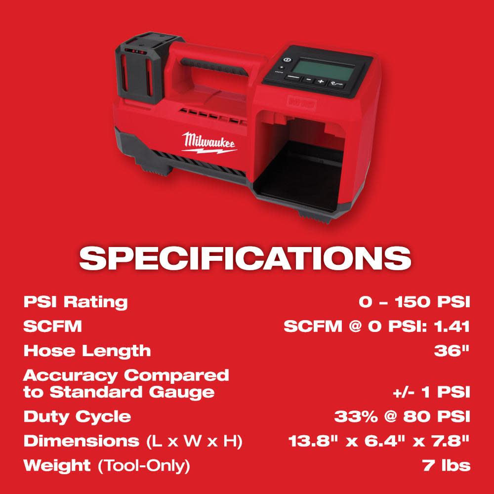 Milwaukee M18 Inflator - Ascmtools