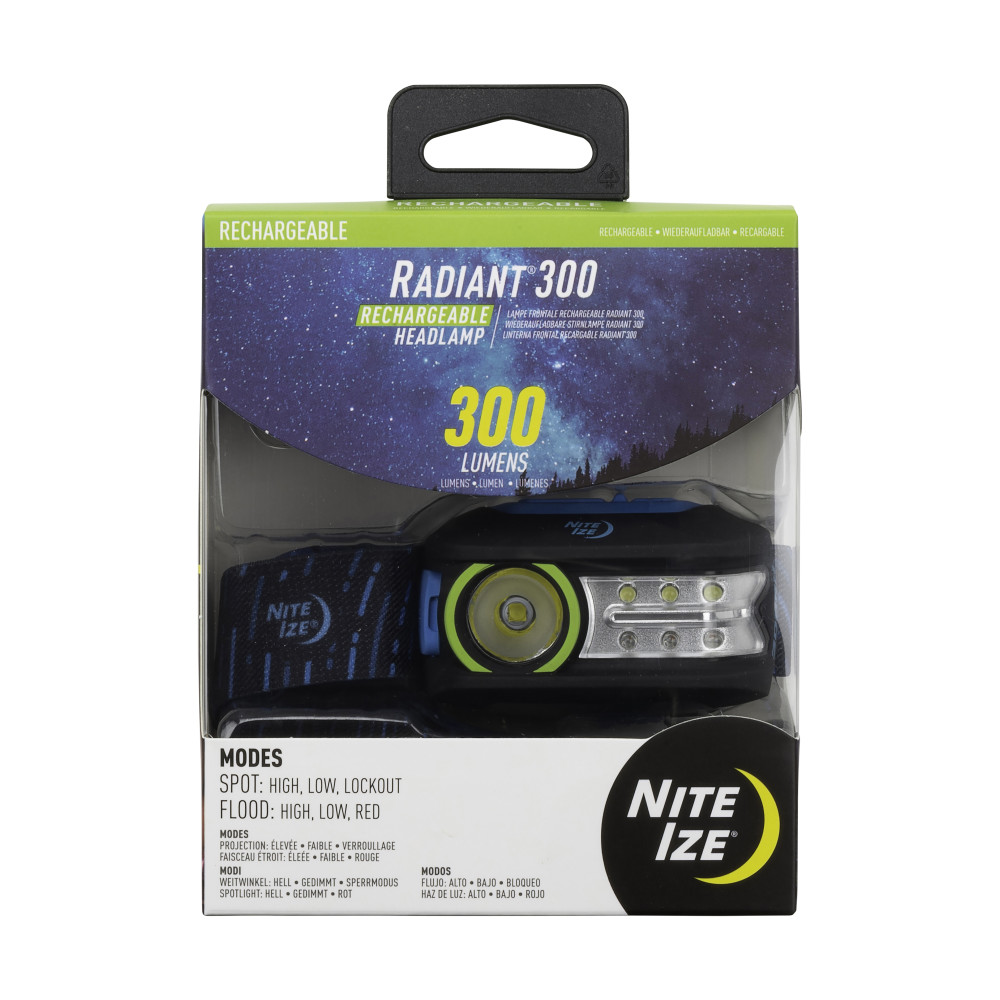 Nite Ize Radiant 300 Headlamp Rechargeable Blue - Ascmtools