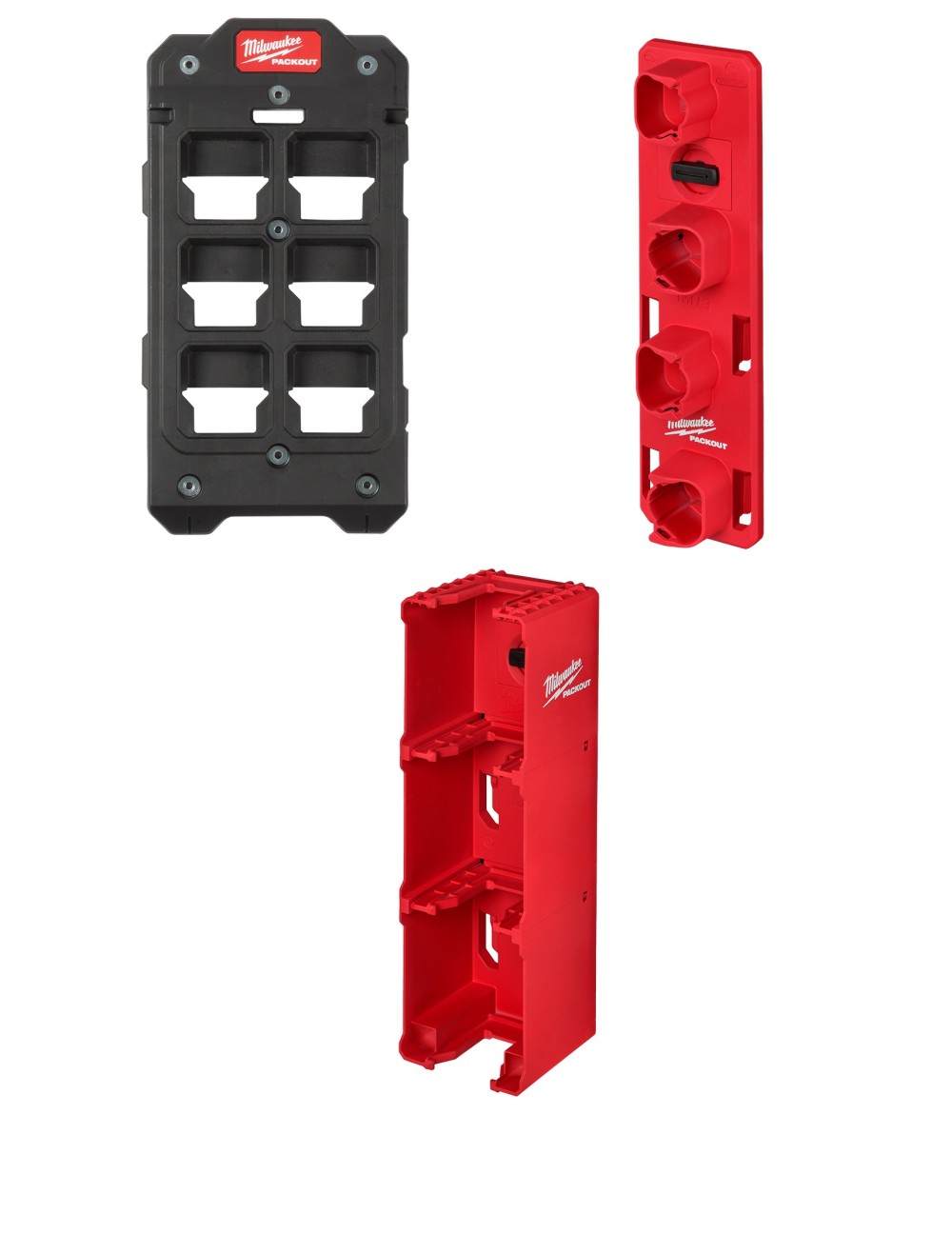 Milwaukee PACKOUT Wall Plate with M12 & M18 Battery Rack Bundle - Ascmtools