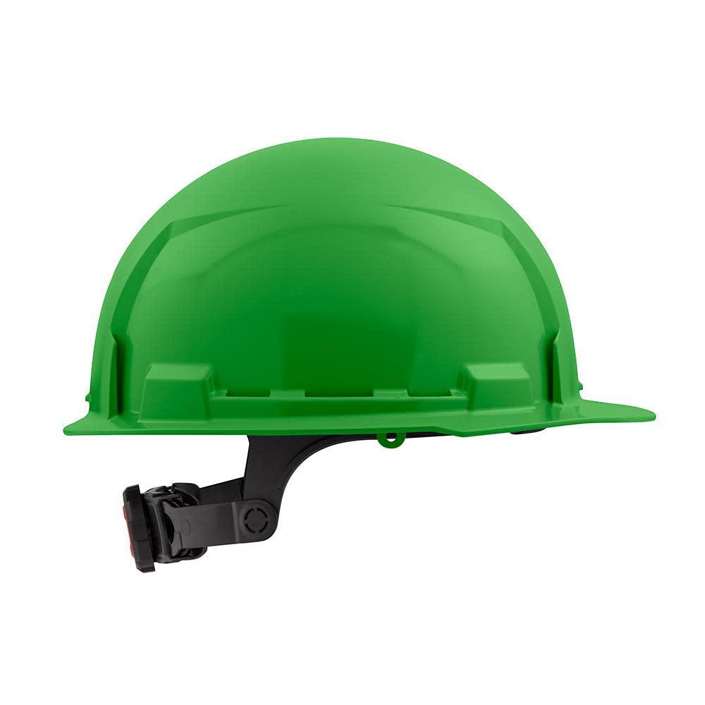 Milwaukee Green Front Brim Hard Hat with 6pt Ratcheting Suspension Type 1 Class E - Ascmtools