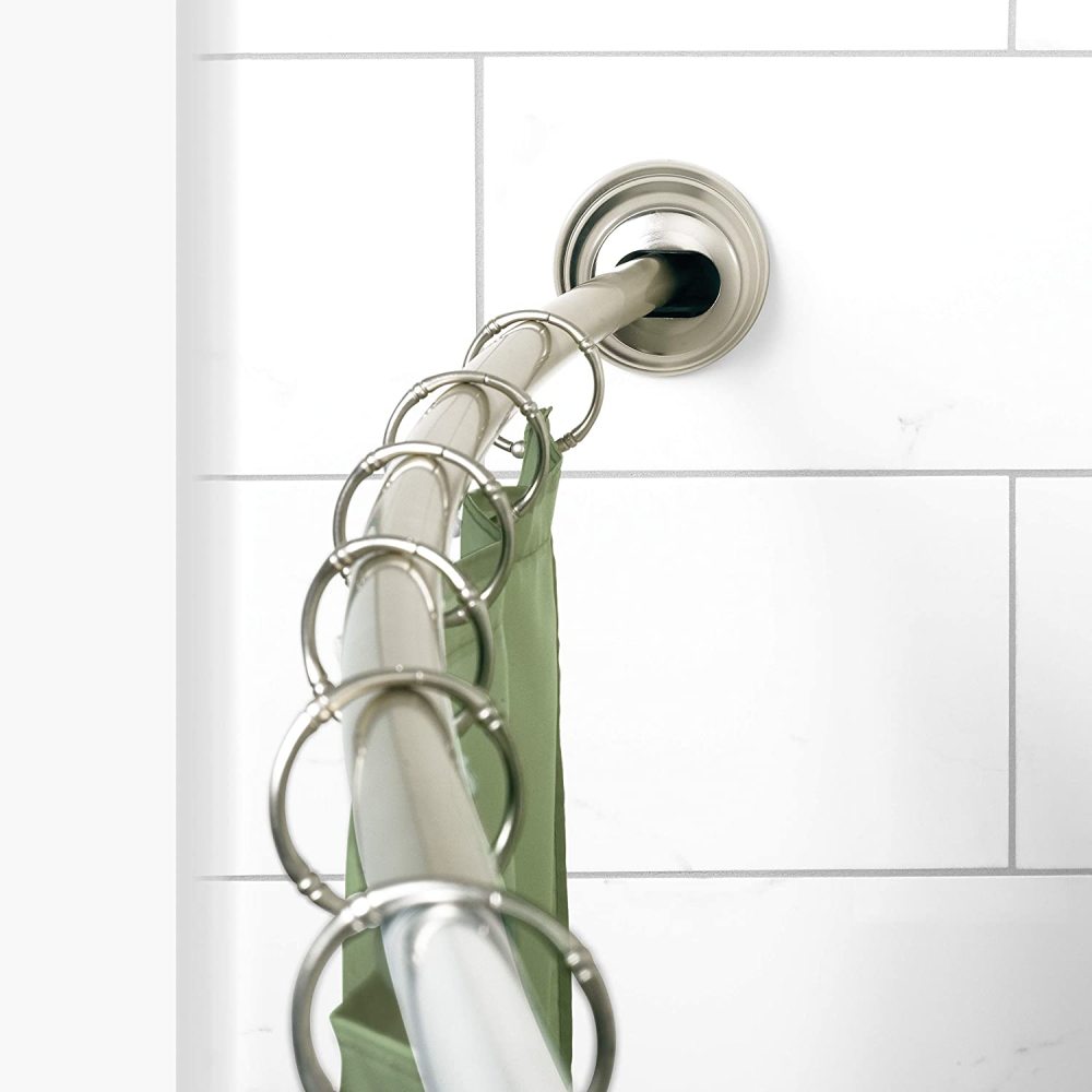 Zenith Shower Curtain Curved Rod Brushed Nickel Aluminum - Ascmtools