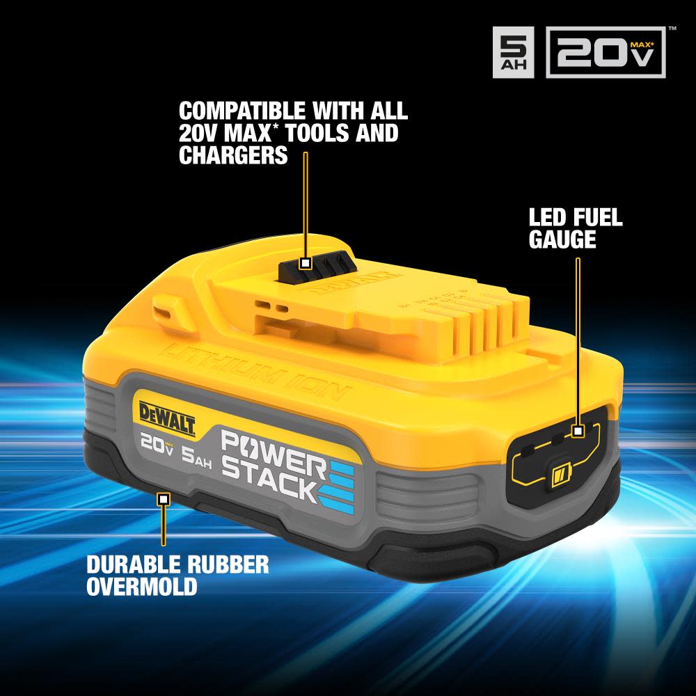 DEWALT POWERSTACK 20V MAX 5Ah Battery 2pk - Ascmtools