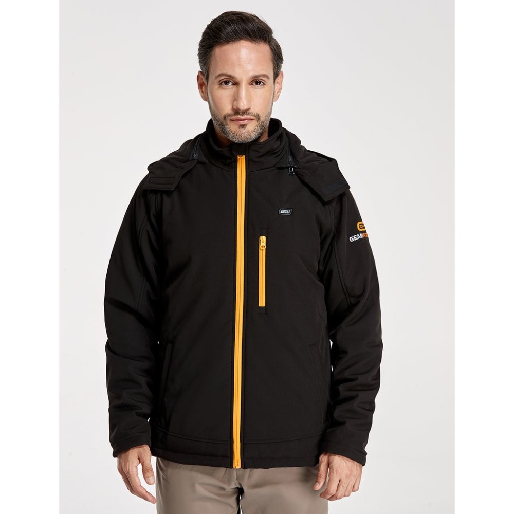GEARWRENCH Mens Black Heated Hooded Jacket Kit Small - Ascmtools
