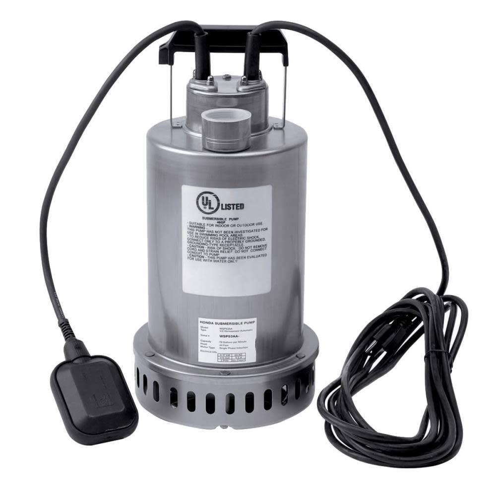 Honda 1/2 HP Stainless Steel Submersible Water Pump - Ascmtools