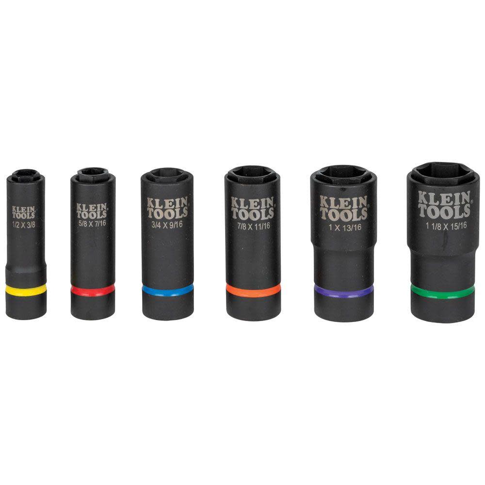 Klein Tools 2-in-1 Socket Set 6 Point 6pc - Ascmtools