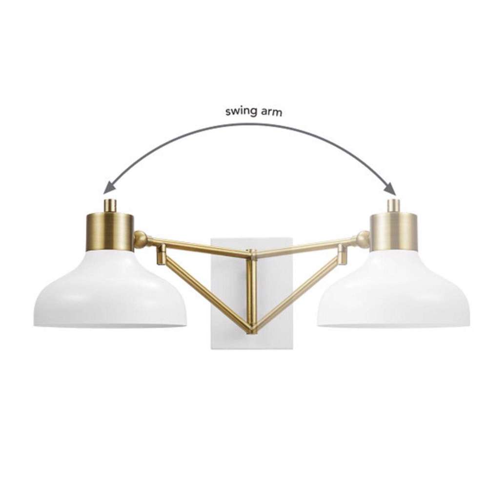 Globe Electric Berkeley Wall Sconce Polished Brass 60W 1 Light - Ascmtools