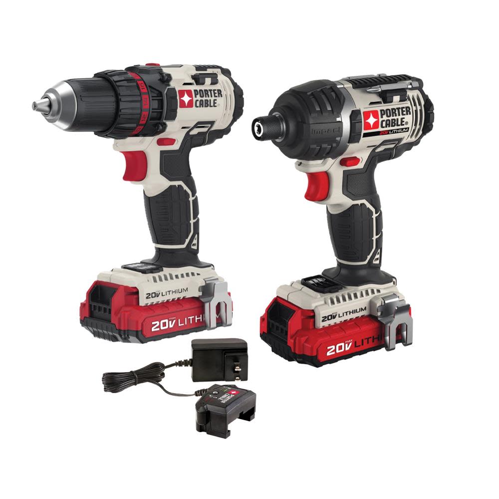Porter Cable 20 V MAX Lithium 2 Tool Combo Kit - Ascmtools