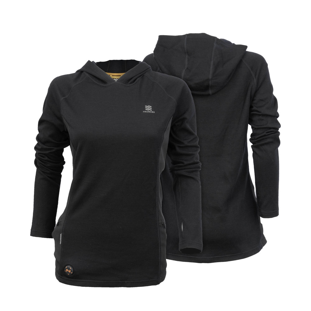 Mobile Warming Merino Heated Baselayer Shirt Womens 7.4V Black Extra Small - Ascmtools