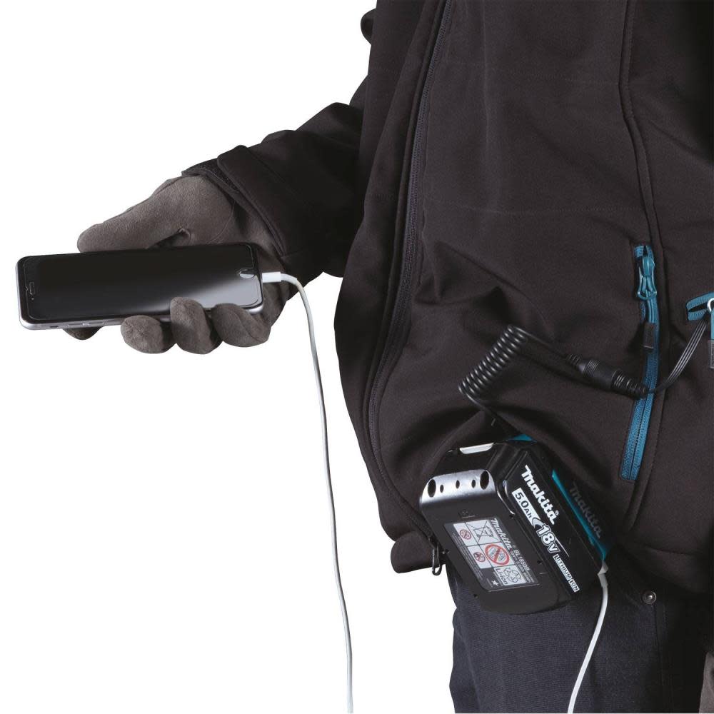 Makita 18V LXT Lithium-Ion Cordless Heated Jacket Jacket Only (Black XL) - Ascmtools