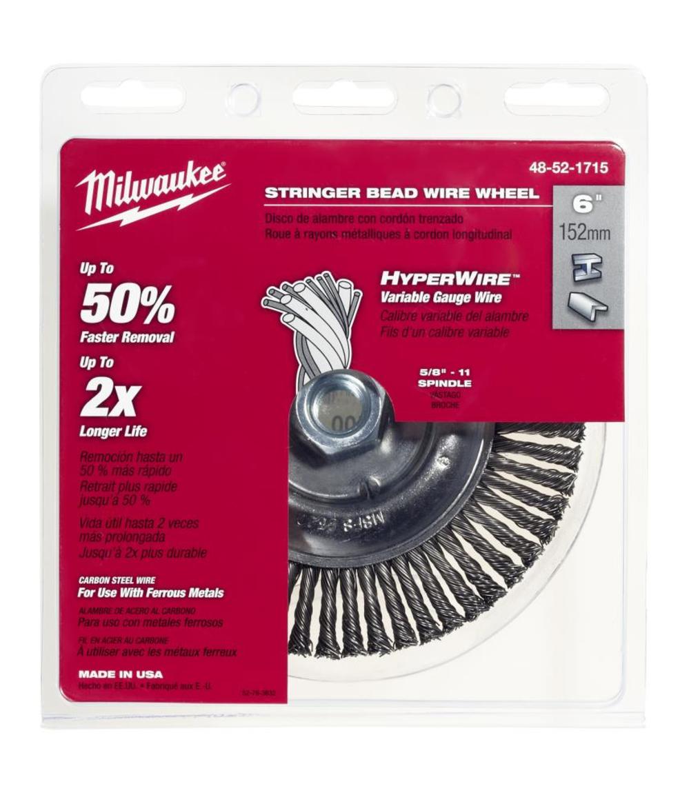 Milwaukee 6 in. Carbon Steel Stringer Bead Wheel - Ascmtools