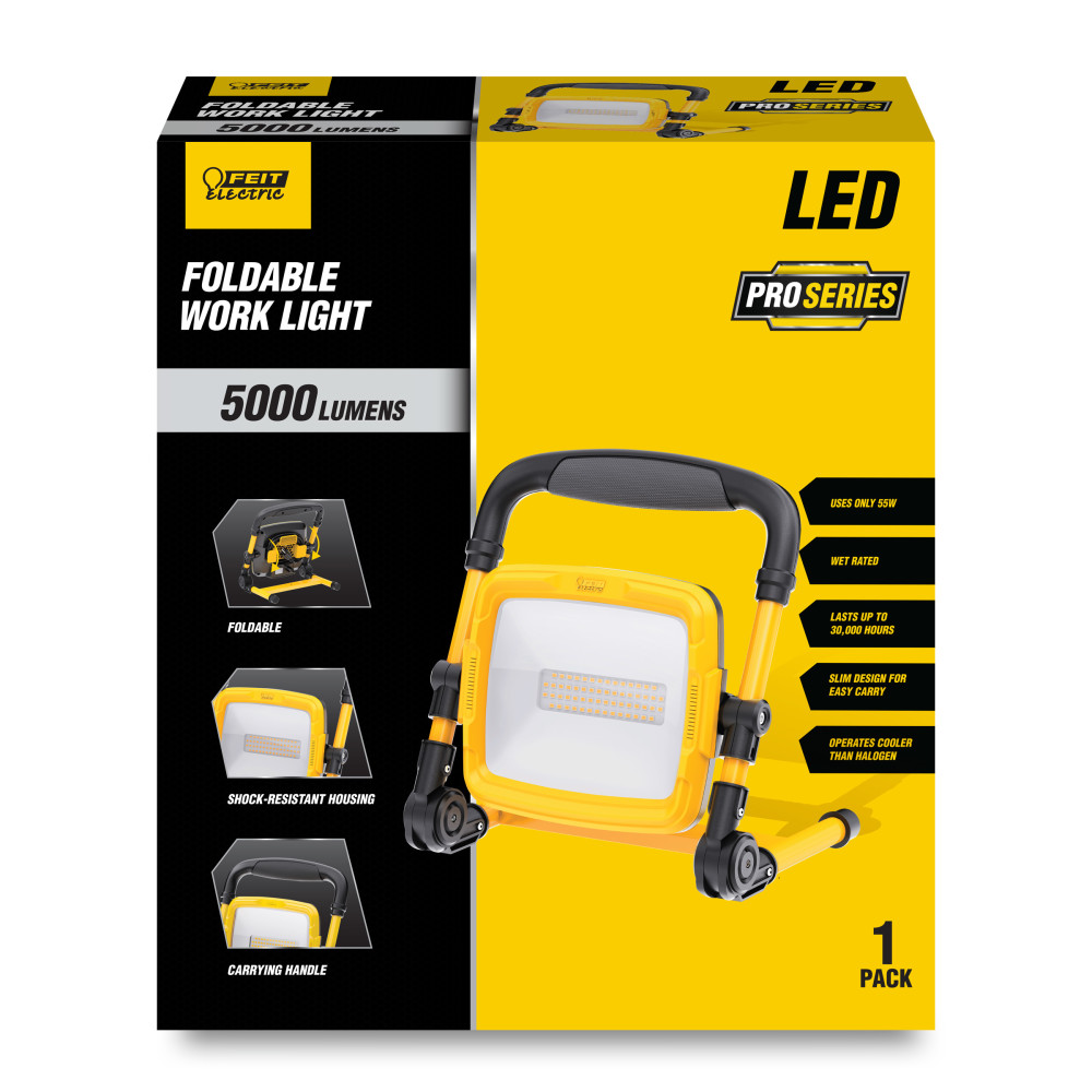 Feit Electric 54W 5000 Lumens Plug-In LED Foldable Worklight - Ascmtools