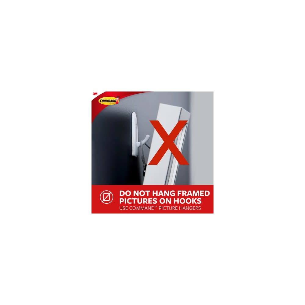 3M Command Medium Modern Reflections Brushed Nickel Metal Hook - Ascmtools