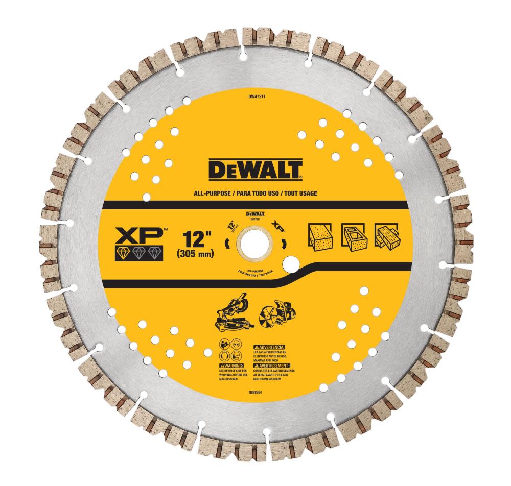 DEWALT Diamond Blade 12″ SEGMENTED XP ALL PURPOSE - Ascmtools