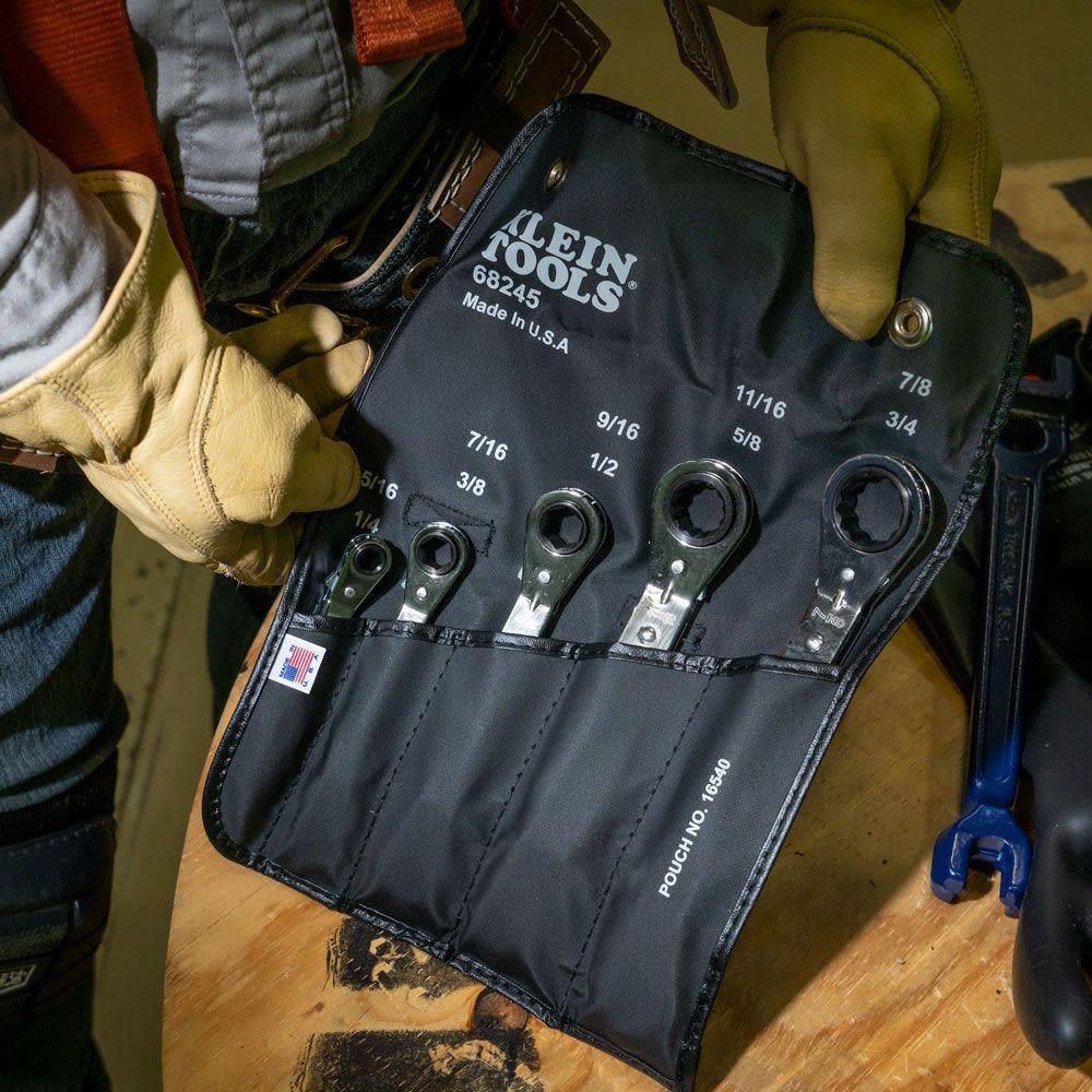 Klein Tools Reverse Ratchet Box Wrench Set 5 Pc - Ascmtools