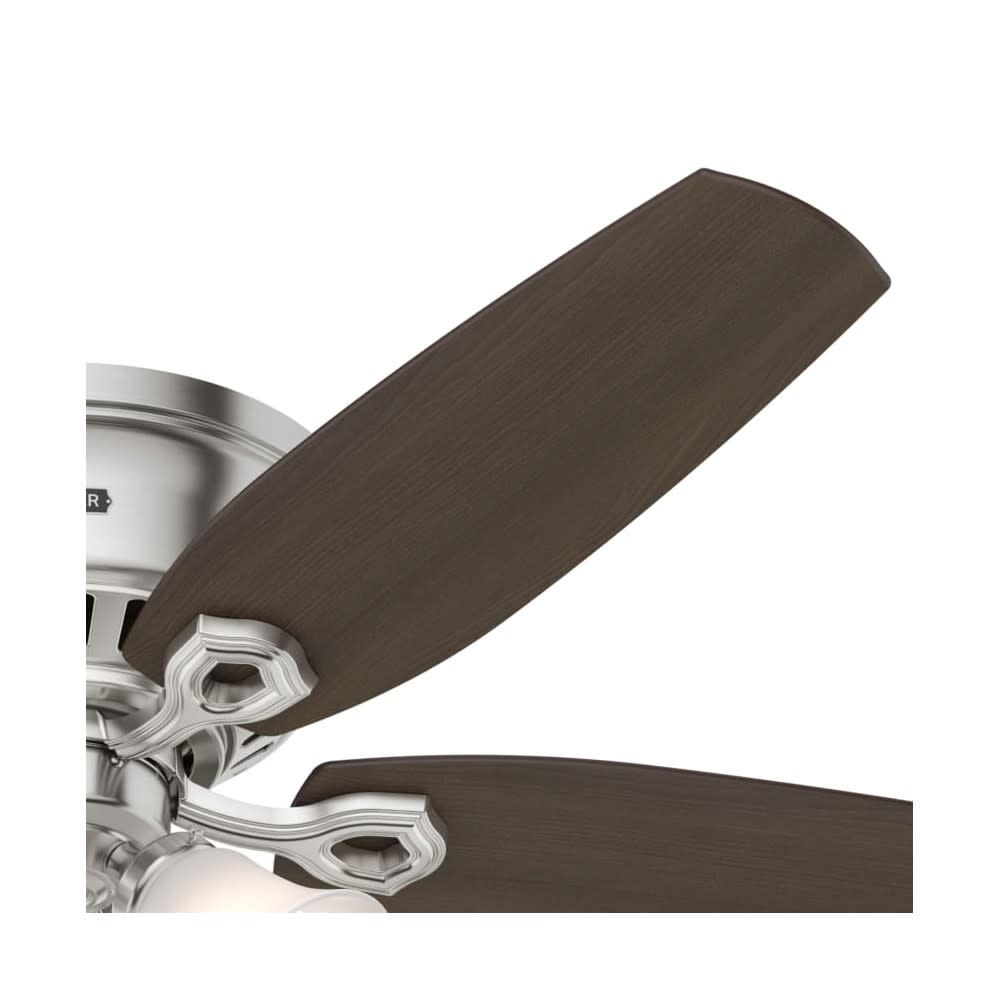 Hunter Fan Builder Ceiling Fan 52″ Brushed Nickel Brazilian Cherry - Ascmtools