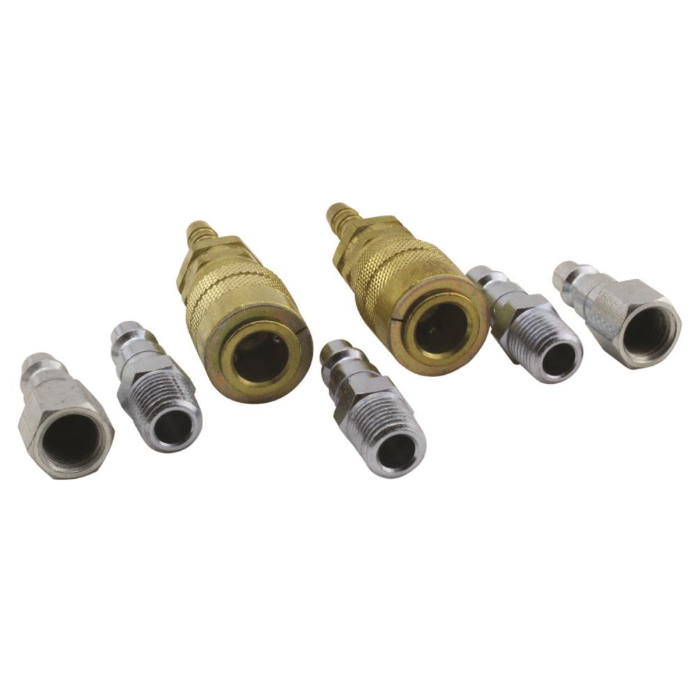 Milton (S-212) 1/4″ NPT M-Style Coupler and Plug Kit (7-Piece) - Ascmtools