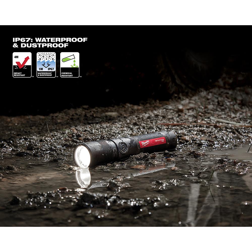 Milwaukee USB Rechargeable 1100L Twist Focus Flashlight - Ascmtools