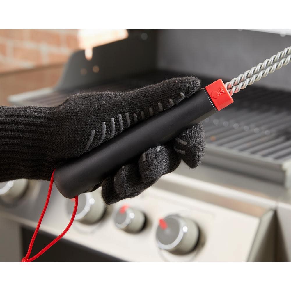 Weber 18″ Non-Slip Handle Detail Grill Brush - Ascmtools