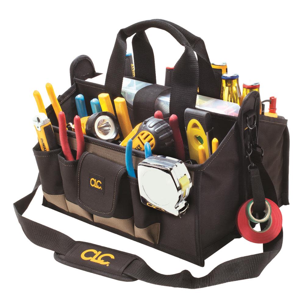 CLC 17 Pocket 16″ Center Tray Tool Bag - Ascmtools
