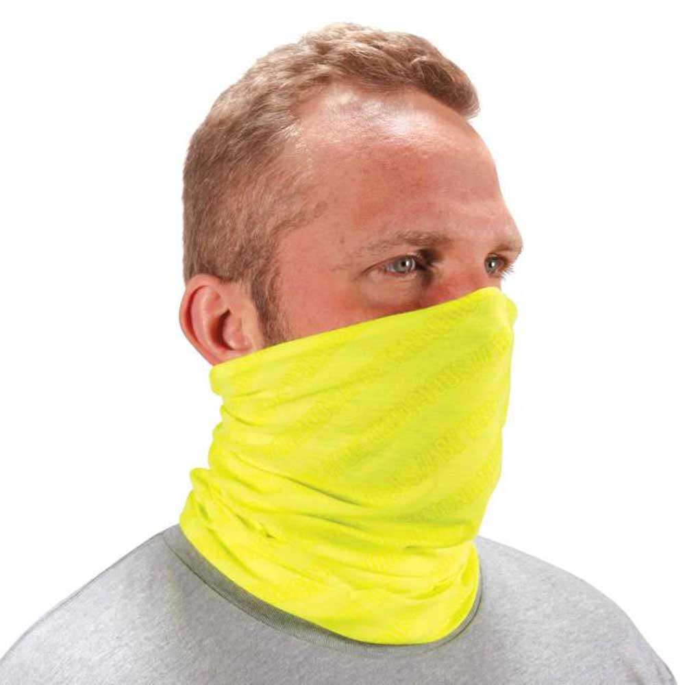 Ergodyne Chill-Its 6485 Face Guard Mask and Neck Gaiter Lime Green - Ascmtools