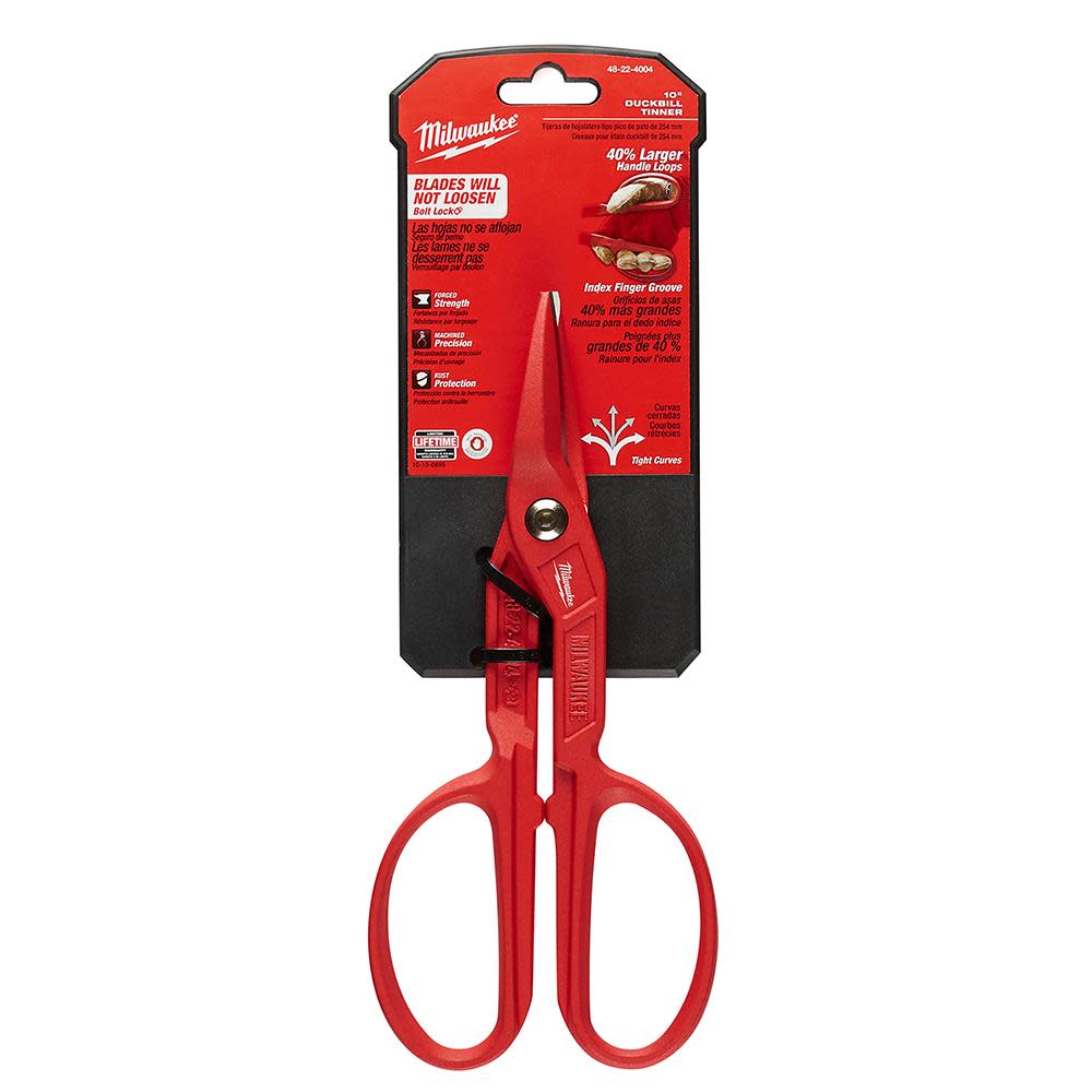 Milwaukee 10 in. Duckbill Tinner - Ascmtools