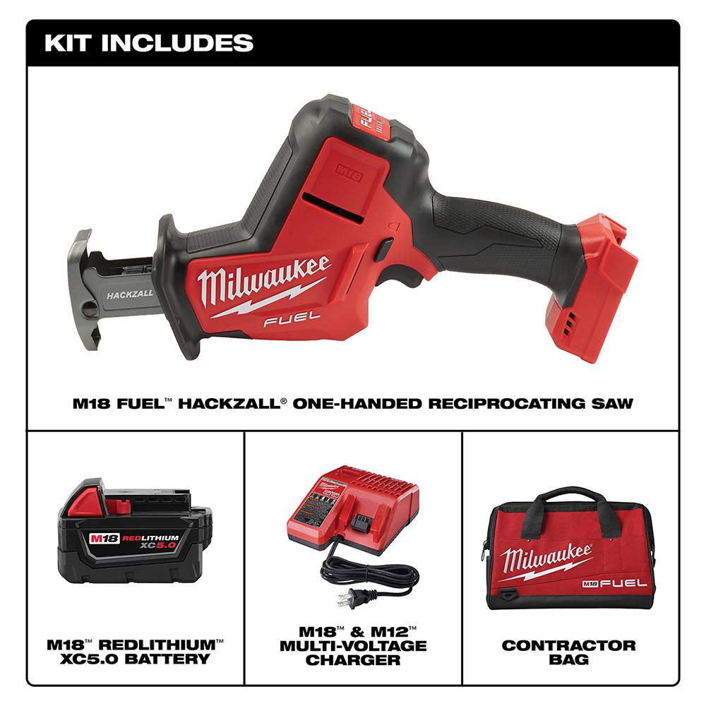 Milwaukee M18 FUEL HACKZALL Reciprocating Saw Kit - Ascmtools