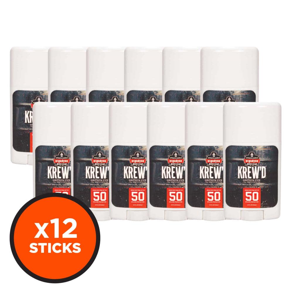 Ergodyne SPF 50 Sunscreen Stick 1.5oz 12pk - Ascmtools