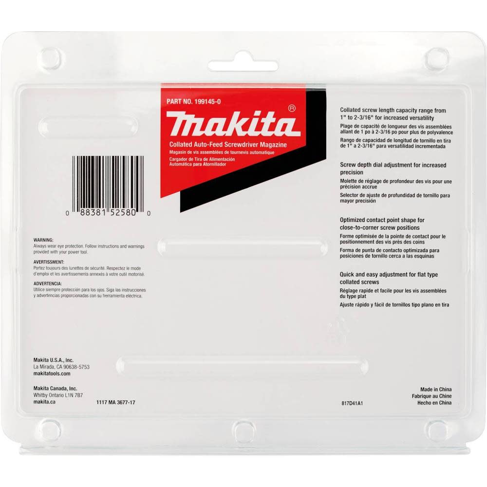 Makita Collated Auto Feed Screwdriver Magazine - Ascmtools