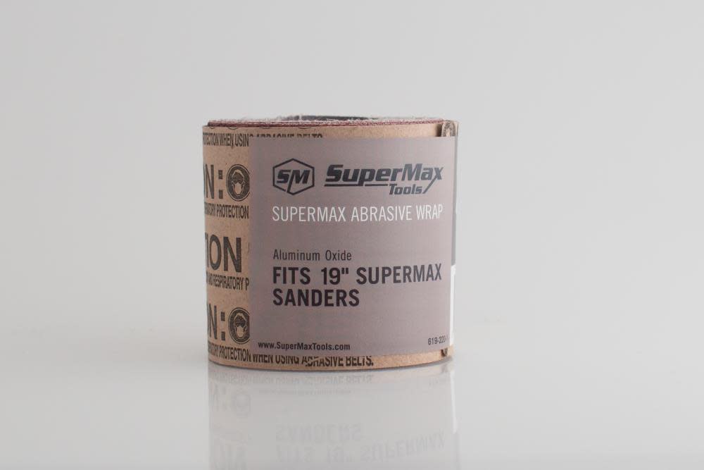 Supermax Tools 100 Grit Individual Sandpaper Wrap for 19-38 Drum Sander - Ascmtools