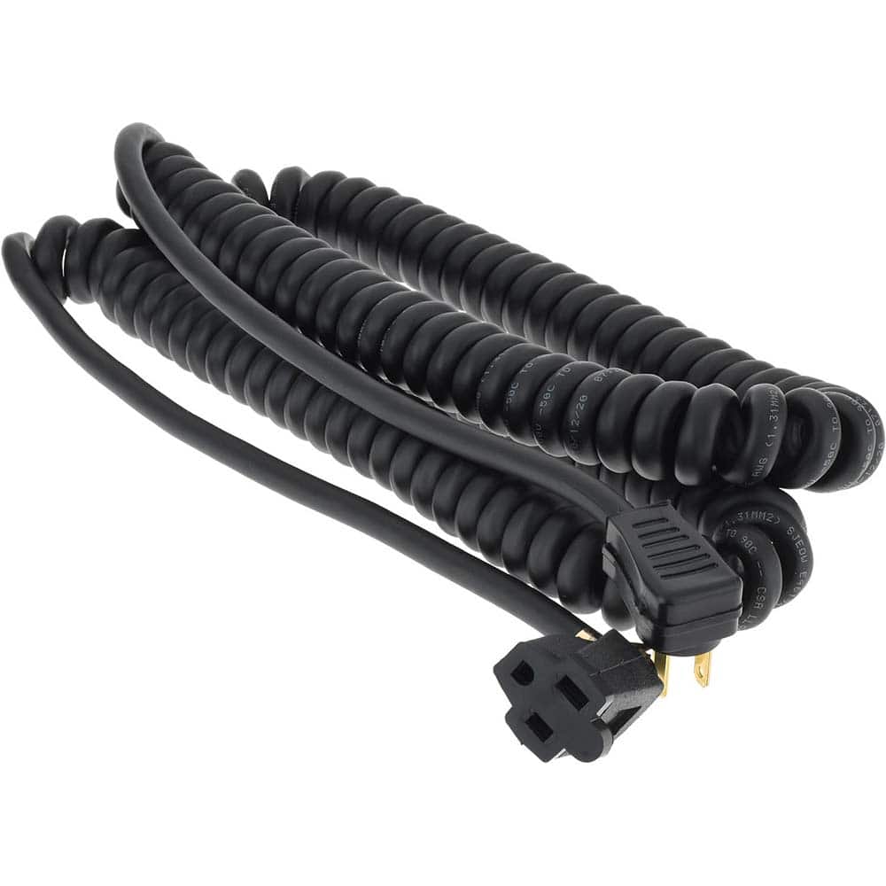 Southwire 4-20′ Black 16/3 SJEOW Coiled Extension Cord - Ascmtools