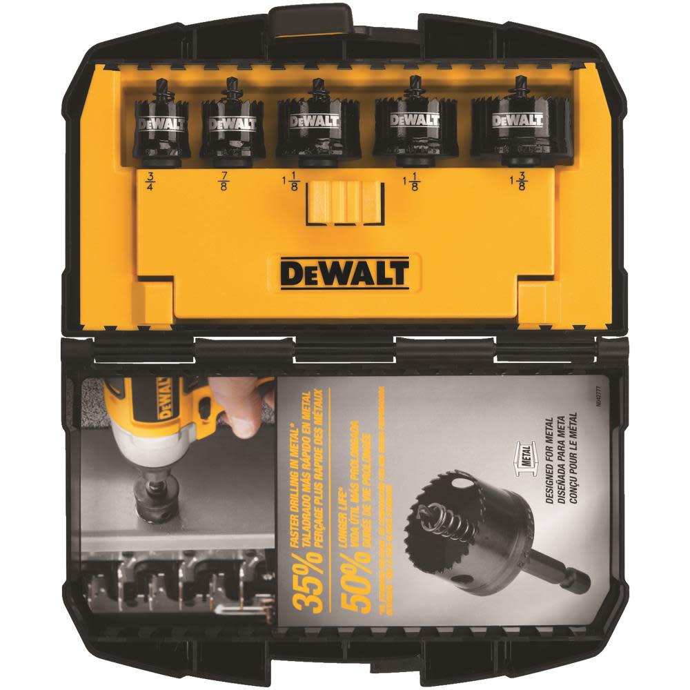 DEWALT 5 PC Impact Hole Saw Set - Ascmtools
