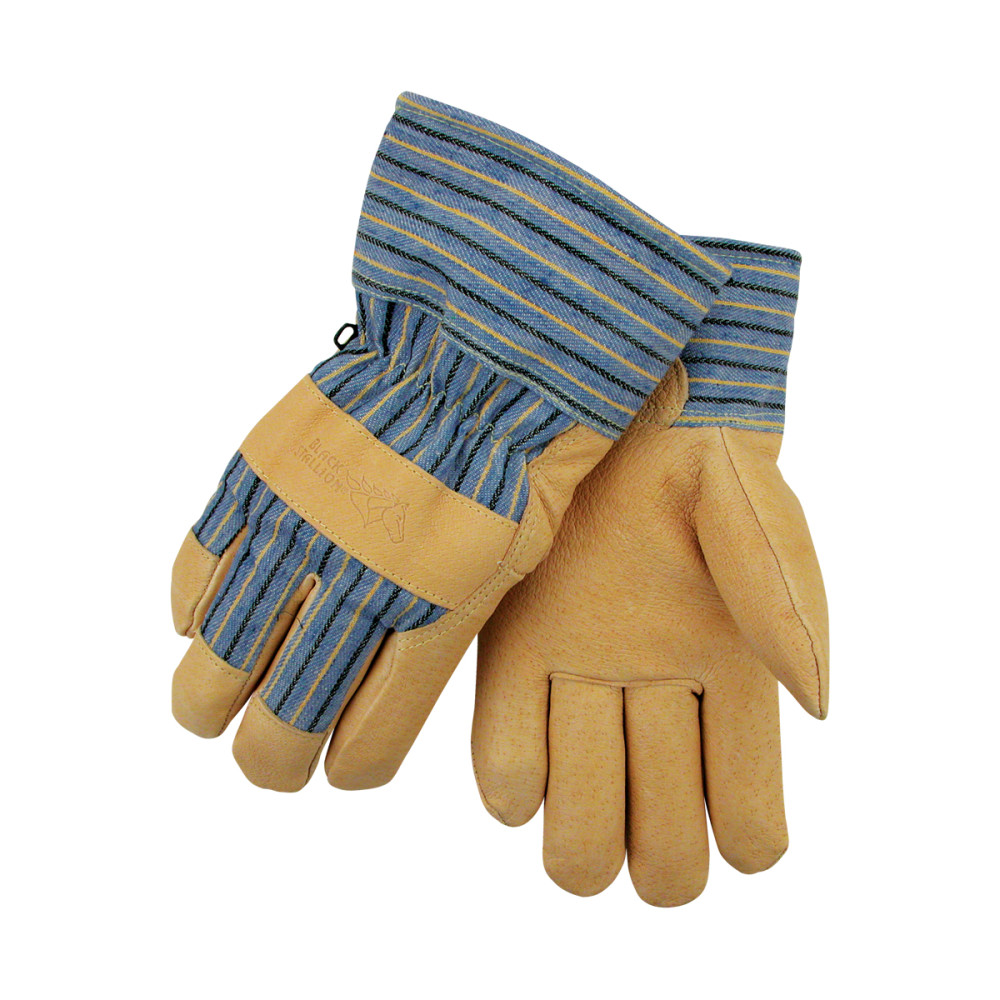 Black Stallion Grain Pigskin Leather Winter Work Gloves XL - Ascmtools