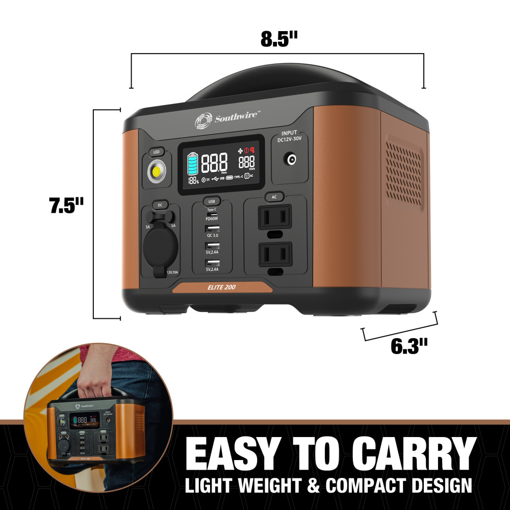 Southwire Elite 200 Series Portable Power Station - Ascmtools