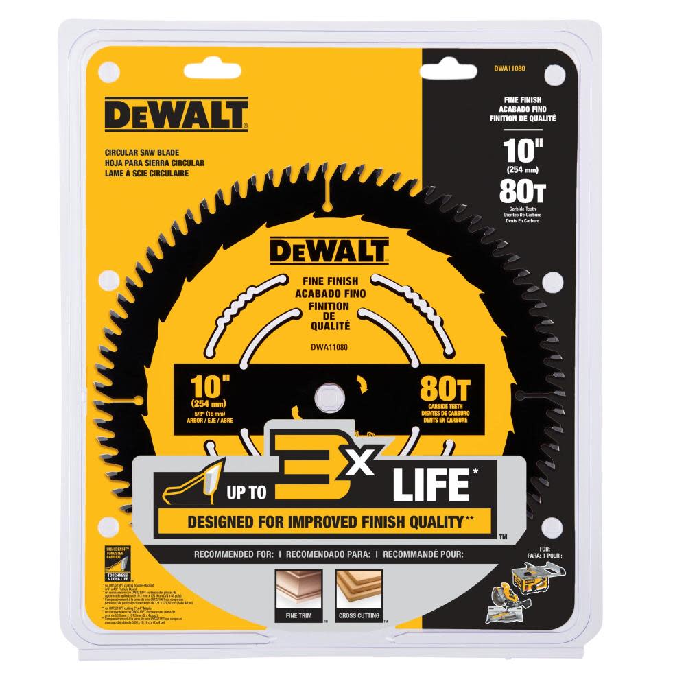 DEWALT Circular Saw Blade 10″ 80T - Ascmtools