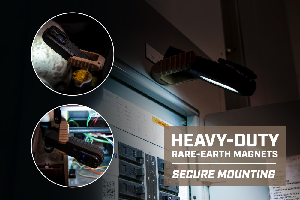 Spec Ops 2″ 1 Rechargeable LED Work Light Flashlight - Ascmtools