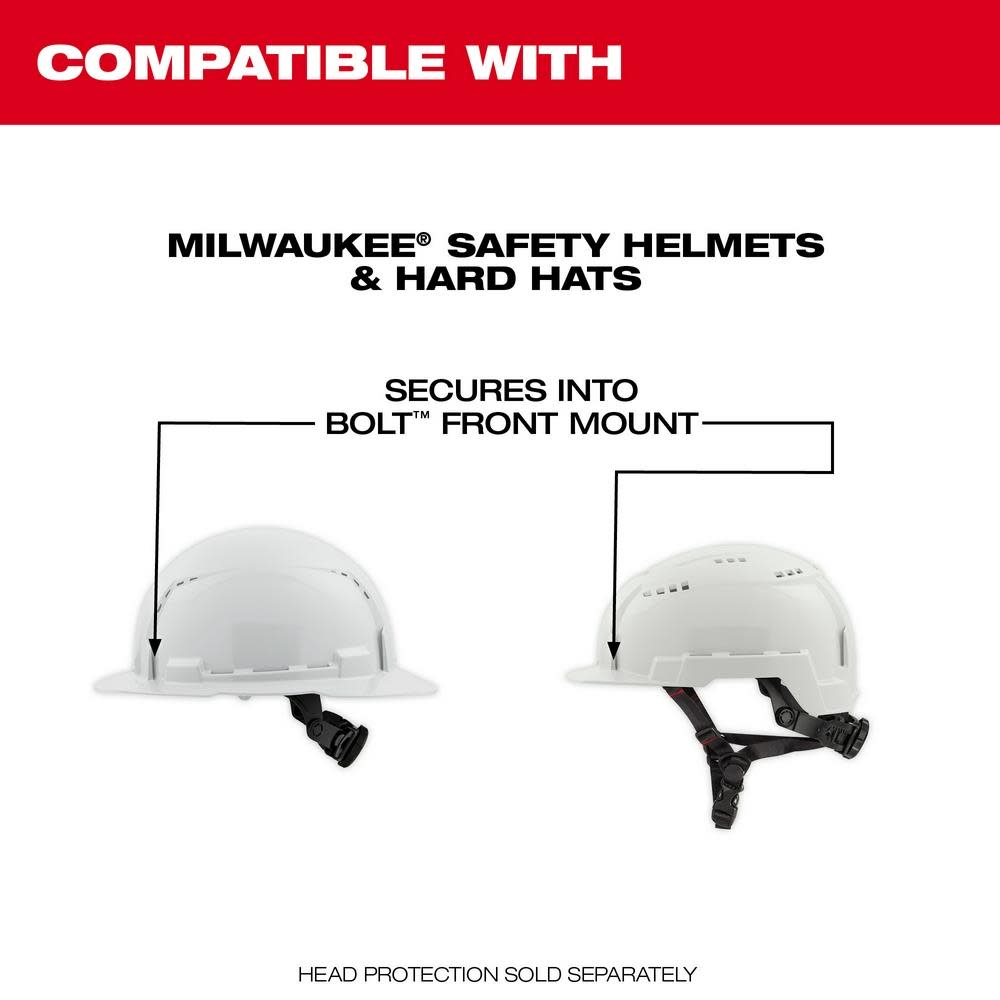 Milwaukee BOLT Eye Visor Tinted Dual Coat Lens Compatible with Safety Helmets & Hard Hats - Ascmtools