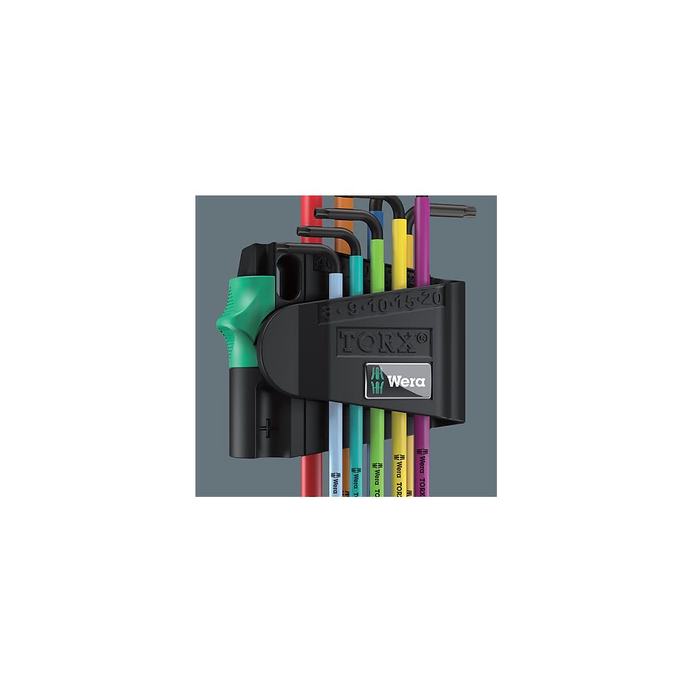 Wera Tools Metric BlackLaser 967/9 TX BO Multicolor 1 L-Key Set - Ascmtools