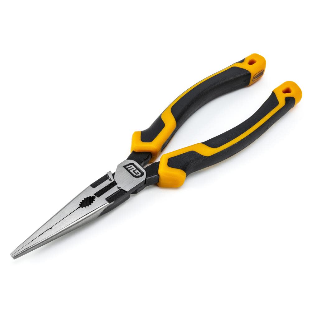 GEARWRENCH 8″ Pitbull Dual Material Long Nose Pliers - Ascmtools