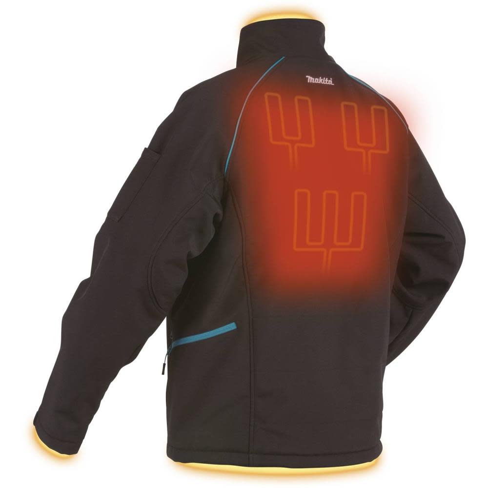 Makita 18V LXT Lithium-Ion Cordless Heated Jacket Jacket Only (Black L) - Ascmtools