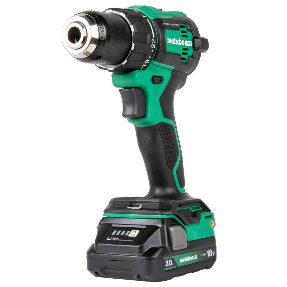 Metabo HPT 18V MultiVolt Cordless Brushless Hammer Drill Kit (2 x 2.0Ah) - Ascmtools