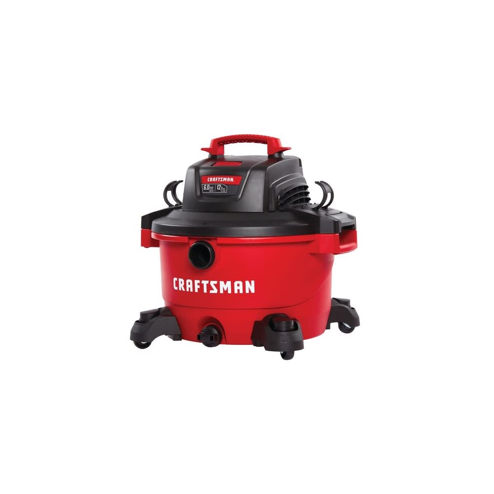 Craftsman Wet/Dry Vacuum with Attachments 12 Gallon 120V 6HP Peak - Ascmtools