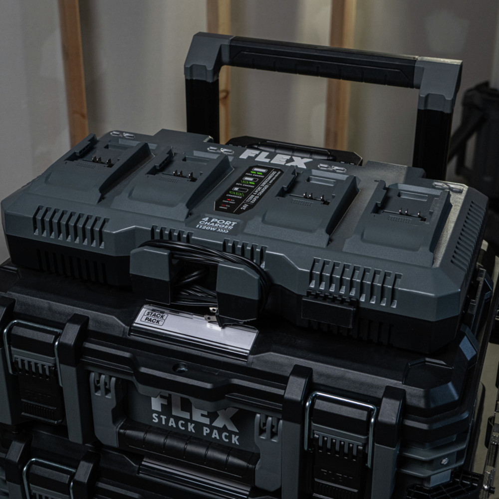 FLEX STACK PACK 24V Rapid Battery Charger 4 Port - Ascmtools