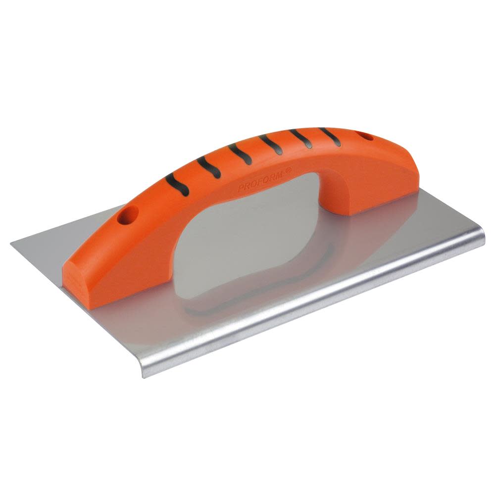 Kraft Tool Co 10 In. x 6 In. 5/8 In. R Stainless Steel Edger with ProForm Float Handle - Ascmtools