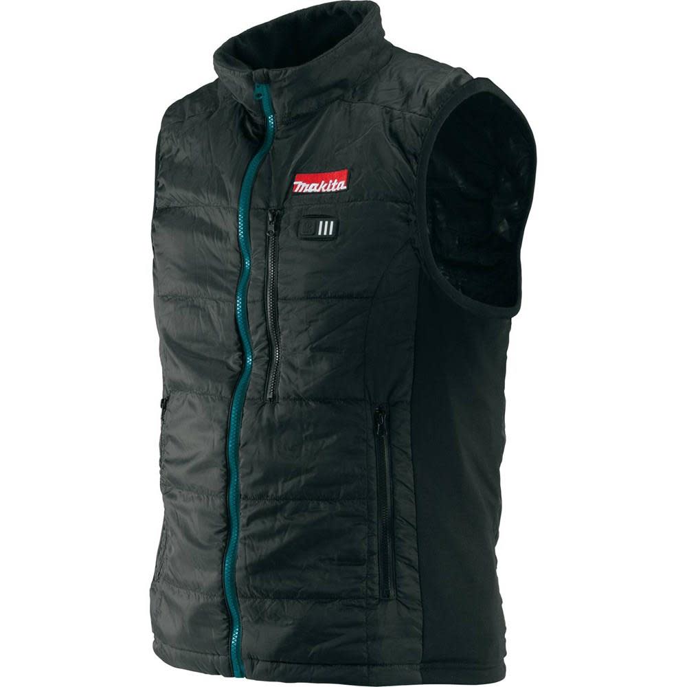 Makita Mens 3X Large Black 18 Volt LXT Lithium-Ion Cordless Heated Vest - Ascmtools