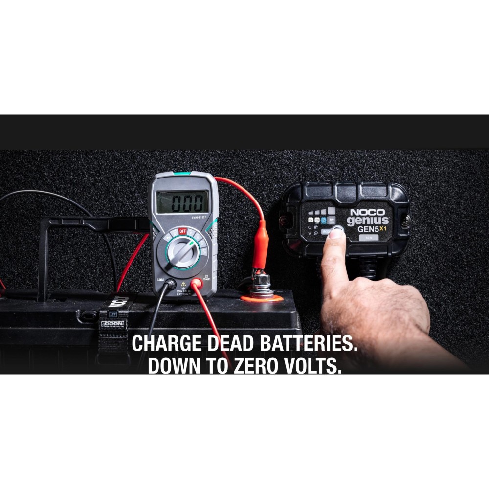 Noco 12V Battery Charger 5A Fully Automatic 1 Bank On Board - Ascmtools